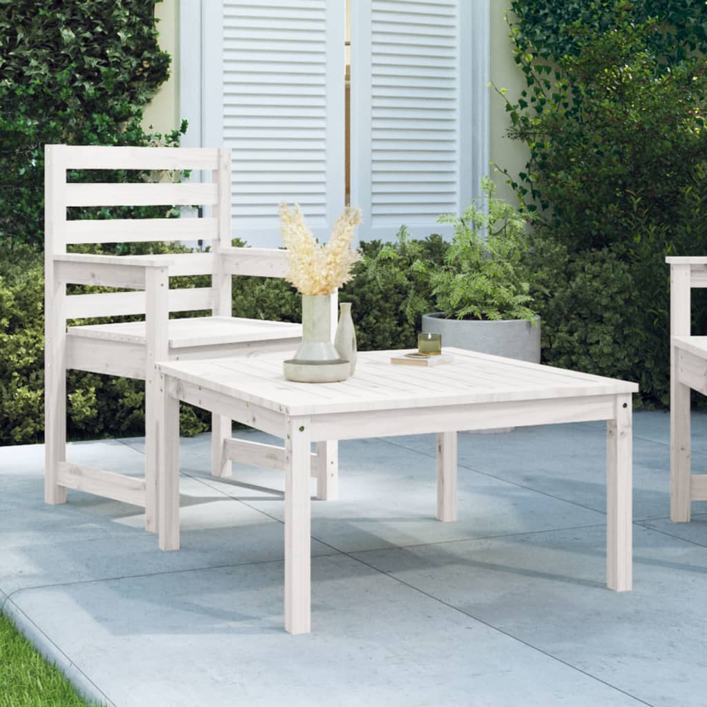 Mesa de jardín madera maciza abeto de Douglas 121x82,5x45 cm