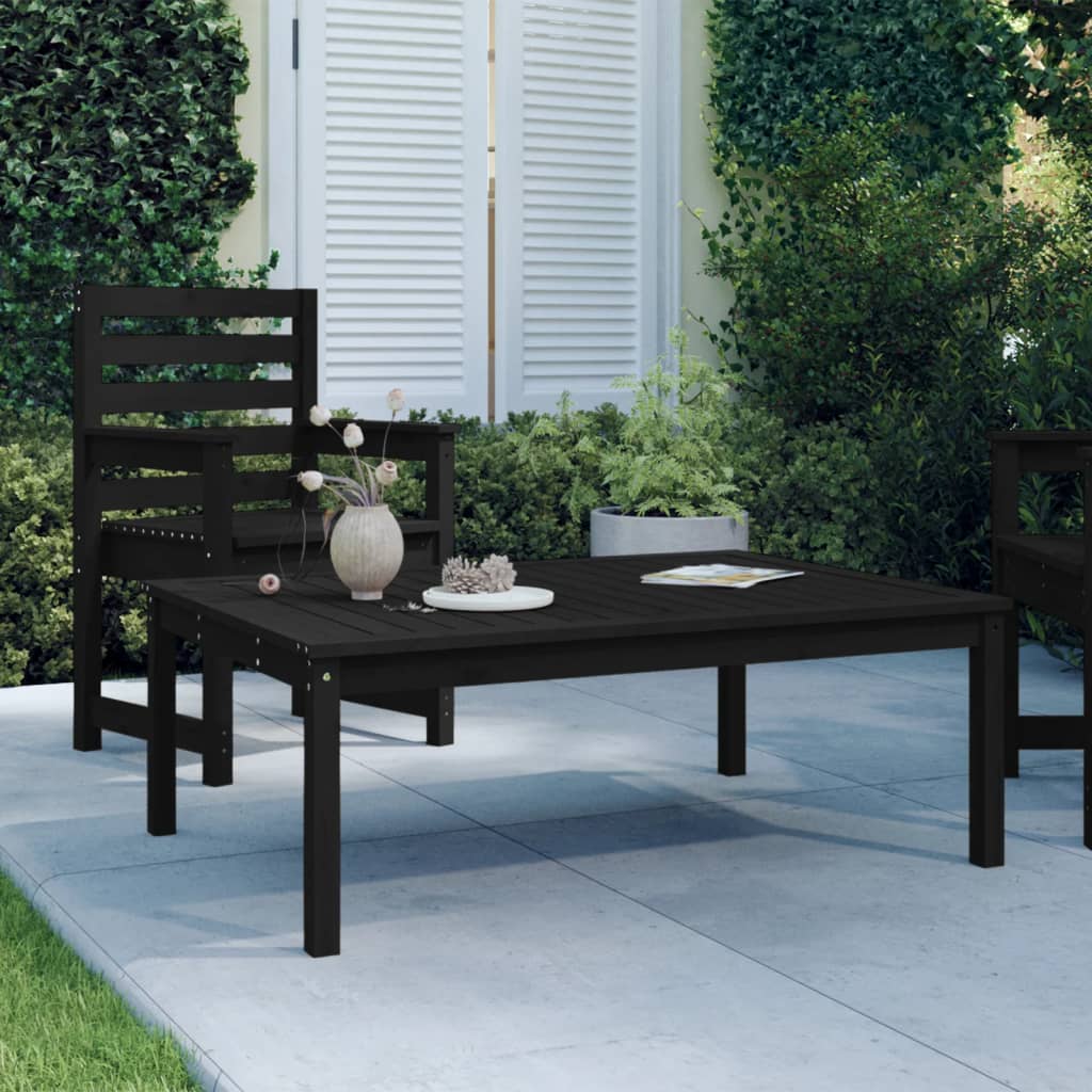 Mesa de jardín madera maciza abeto de Douglas 121x82,5x45 cm