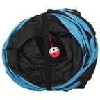 Túnel para gatos con 4 salidas poliéster negro y azul 132 cm