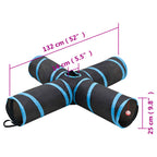 Túnel para gatos con 4 salidas poliéster negro y azul 132 cm