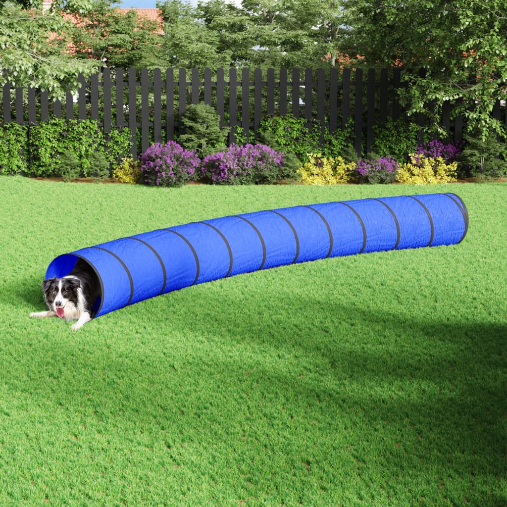 Blue polyester dog tunnel Ø40x200 cm