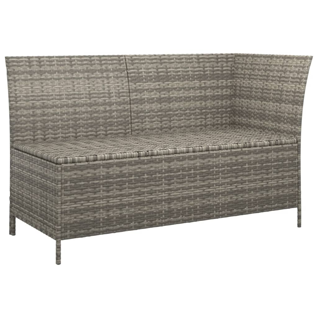 Set de muebles de jardín 4 pzas y cojines ratán sintético gris