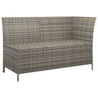 Set de muebles de jardín 4 pzas y cojines ratán sintético gris