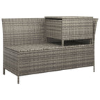 Set de muebles de jardín 4 pzas y cojines ratán sintético gris
