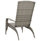 Silla de jardín Adirondack de ratán sintético gris