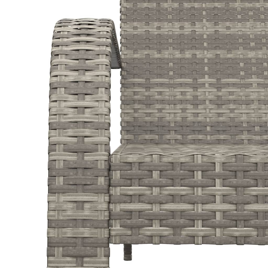 Silla de jardín Adirondack de ratán sintético gris