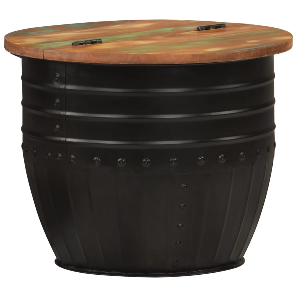 Mesa de centro de madera maciza de mango 80x55x40 cm