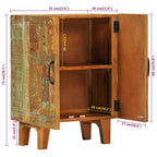 Aparador tallado a mano madera maciza reciclada 55x30x75 cm