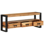 Mueble de TV madera maciza de acacia 120x30x45 cm