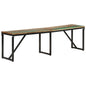 Banco de madeira maciça reciclada 110x35x45 cm