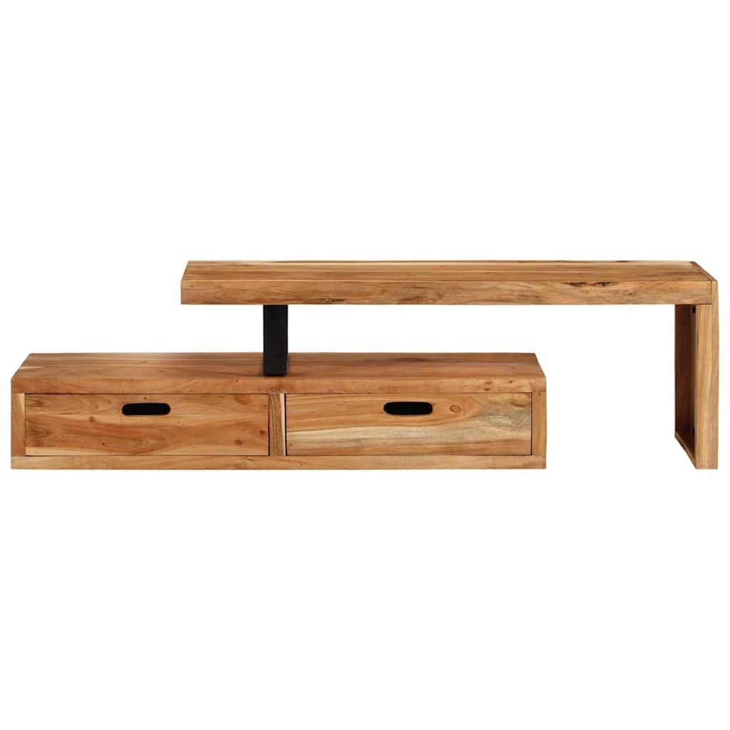 Mueble de TV (118-200) x 30x40 cm Madera maciza de acacia