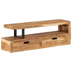 Mueble de TV (118-200) x 30x40 cm Madera maciza de acacia
