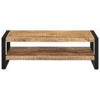 Mesa de centro de madera maciza de mango 120x55x40 cm