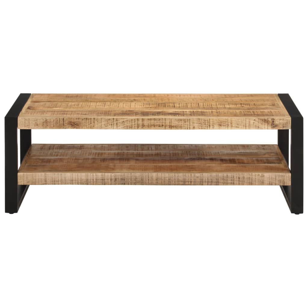 Mesa de centro de madera maciza de mango 120x55x40 cm