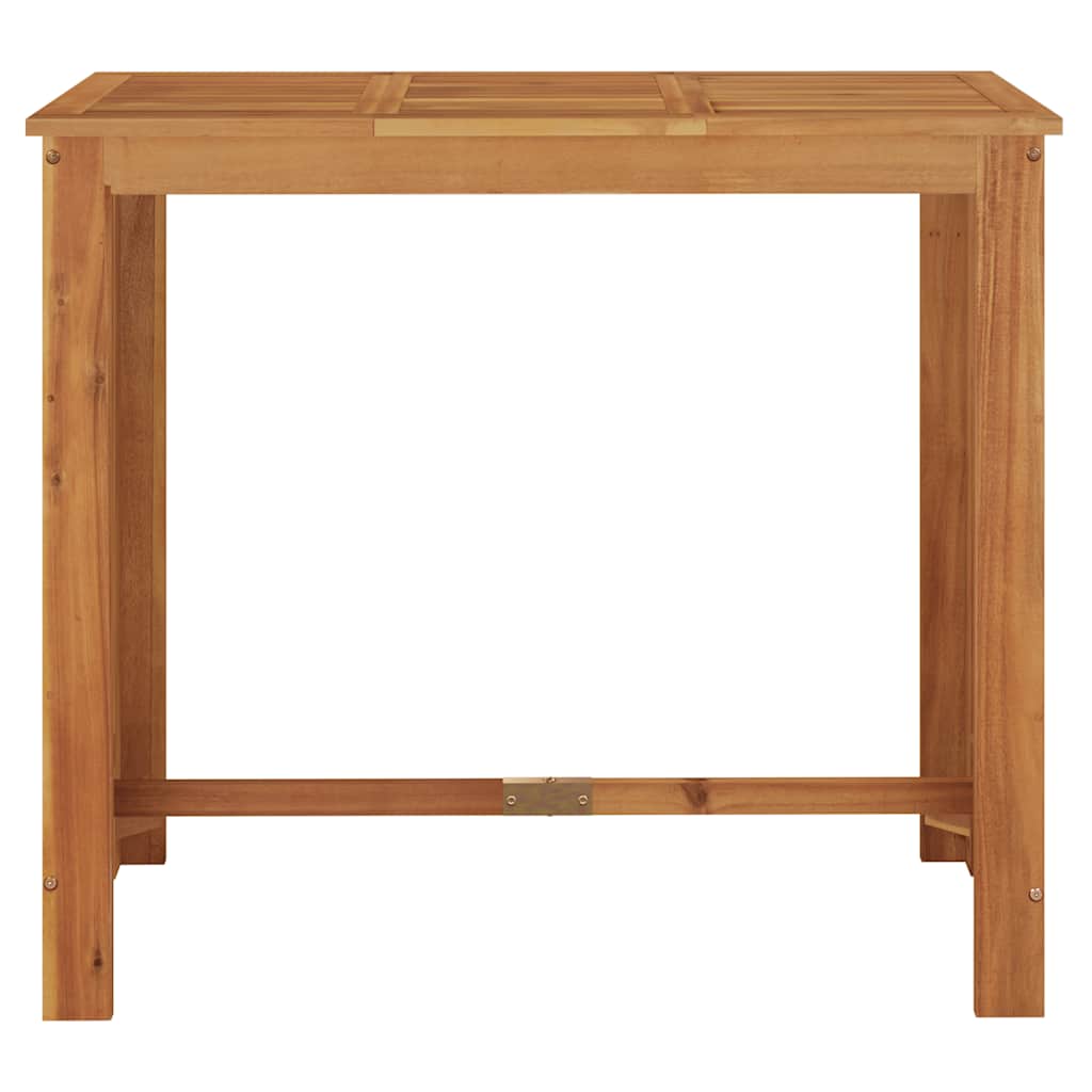 Mesa alta de jardín madera maciza de acacia 120x60x105 cm