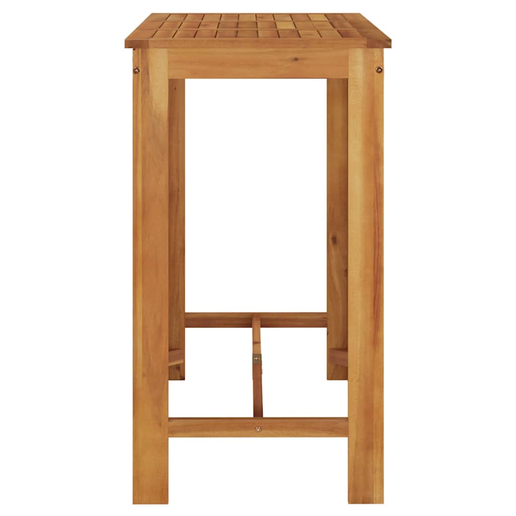 Mesa alta de jardín madera maciza de acacia 120x60x105 cm