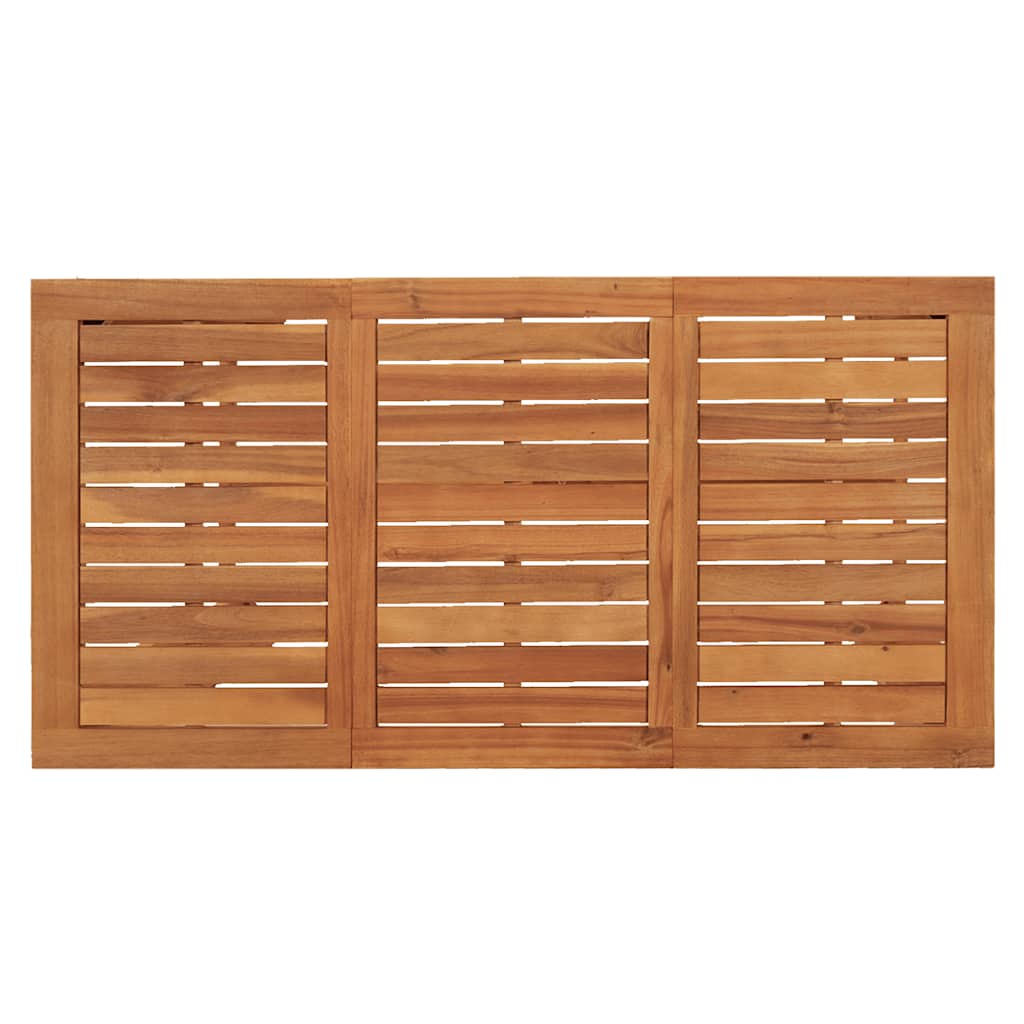 Mesa alta de jardín madera maciza de acacia 120x60x105 cm
