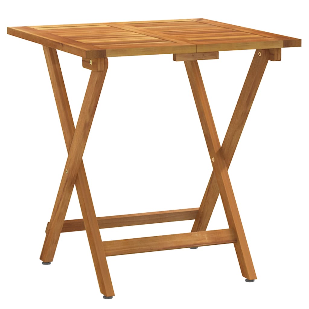 Muebles cafetería plegables 3 pzas madera maciza acacia