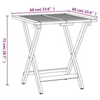 Muebles cafetería plegables 3 pzas madera maciza acacia