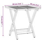 Mesa y sillas plegables terraza 3 pzas y cojines madera acacia