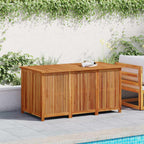 Baú de arrumação de jardim em madeira maciça de acácia 150x80x75 cm