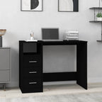 Escritorio cajón madera contrachapada blanco brillo 115x50x75cm