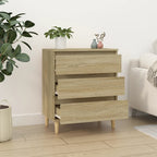 Aparador de madera contrachapada roble Sonoma 60x35x70 cm