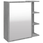 Armario y espejo baño contrachapada gris Sonoma 62,5x20,5x64 cm