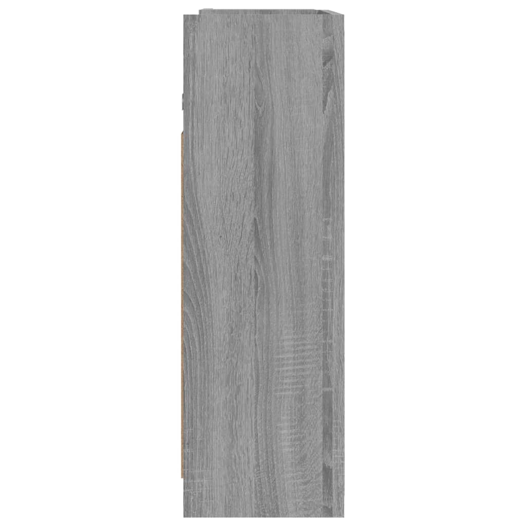 Armario y espejo baño contrachapada gris Sonoma 62,5x20,5x64 cm