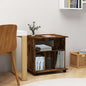 Armario con ruedas madera contrachapada gris Sonoma 60x45x60 cm