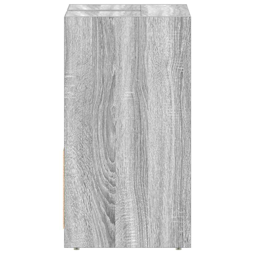 Armario de baño madera contrachapada gris Sonoma 60x33x61 cm