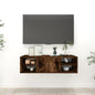 Estantería pared madera contrachapada roble ahumado 102x30x29cm