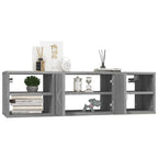 Estantería de pared madera contrachapada gris 102x30x29 cm