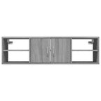 Estantería de pared madera contrachapada gris 102x30x29 cm