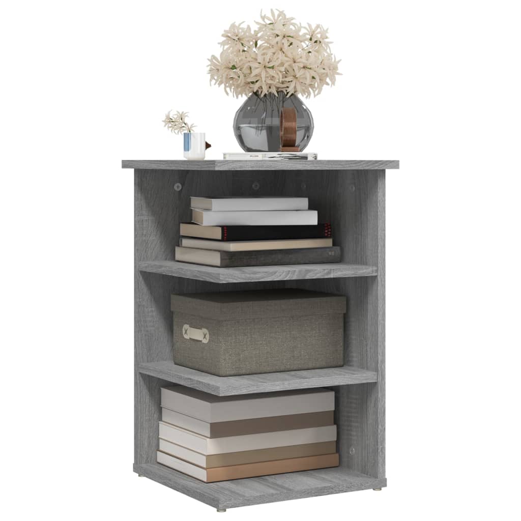 Mueble auxiliar madera contrachapada gris Sonoma 35x35x55 cm