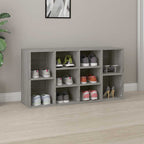 Zapatero madera contrachapada gris Sonoma 103x30x55 cm
