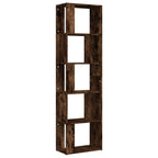 Estantería de madera contrachapada roble ahumado 45x24x160 cm