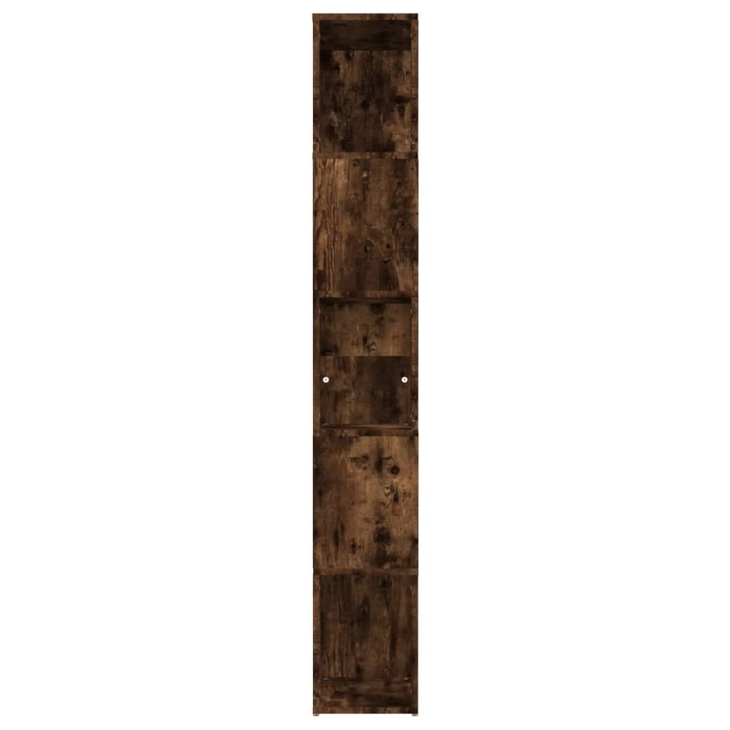 Estantería de madera contrachapada roble ahumado 45x24x160 cm