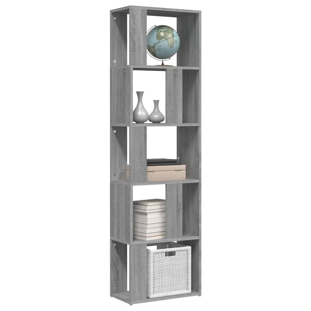 Estantería de madera contrachapada gris Sonoma 45x24x160 cm