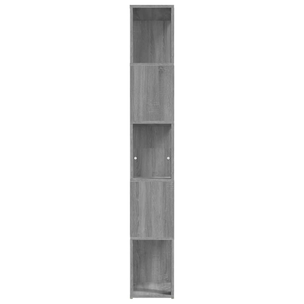 Estantería de madera contrachapada gris Sonoma 45x24x160 cm