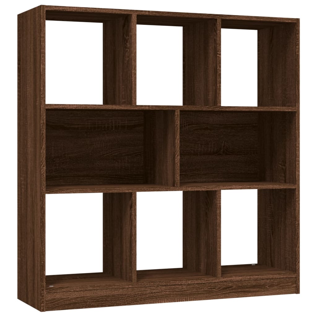 Estantería madera contrachapada marrón roble 97,5x29,5x100 cm