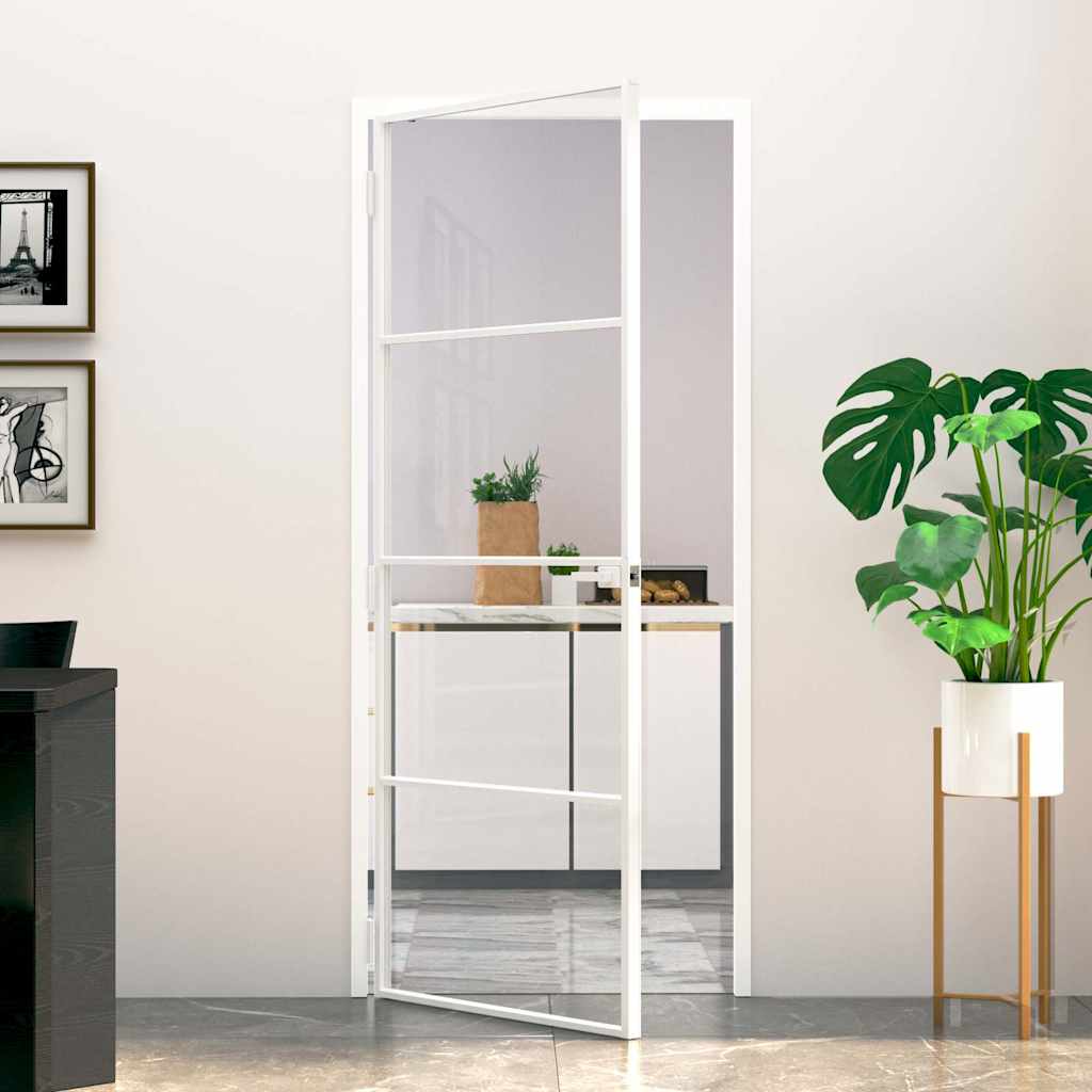 Golden interior door tempered glass and aluminum 76x201.5cm