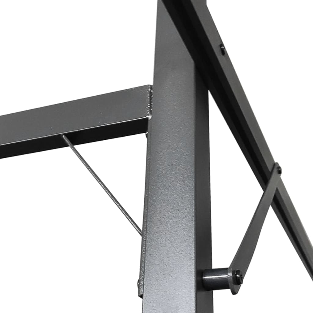 Pérgola con cubierta retráctil color crema 295x292x230 cm