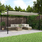 Pérgola con cubierta retráctil color crema 295x292x230 cm