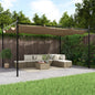 Pérgola con cubierta retráctil color crema 295x292x230 cm