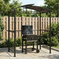 Cenador barbacoa estante lateral acero antracita 210x114x230 cm