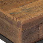 Mueble de TV madera maciza reciclada 110x30x46 cm