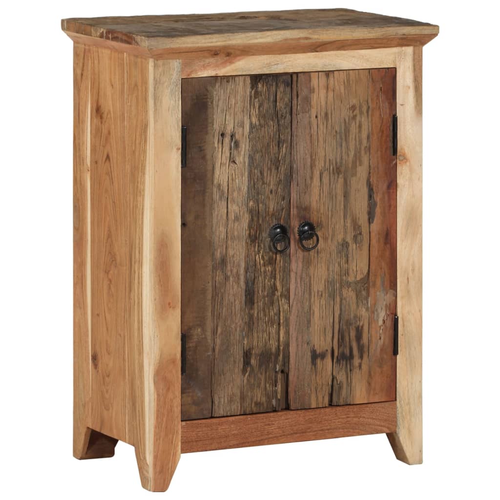 Aparador madera maciza acacia y reciclada 55x33x75 cm