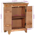 Aparador madera maciza acacia y reciclada 55x33x75 cm