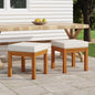 Garden Stools with Cushions 2 pcs Acacia Wood 40x40x42 cm